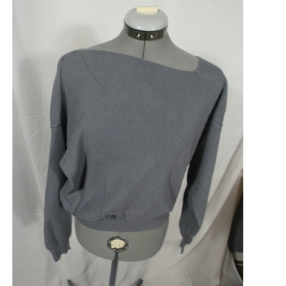 Line & Dot Women's Small Asymmetrical Neck Sweater Modern Chic Festival